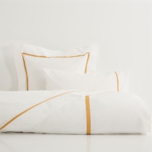 Camel Ribbon bedlinen from £25.99, Zara Home