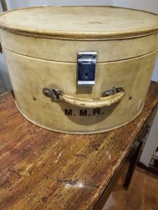 White velum circular travel case at Gear Antiques: Styling with Antiques on Charis White blog