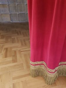 Stage curtain from V&A Opera Exhibition/Charis White interiors blog