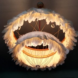BERTIE WHITE night feather light Coldharbourlights London/Charis White interiors blog