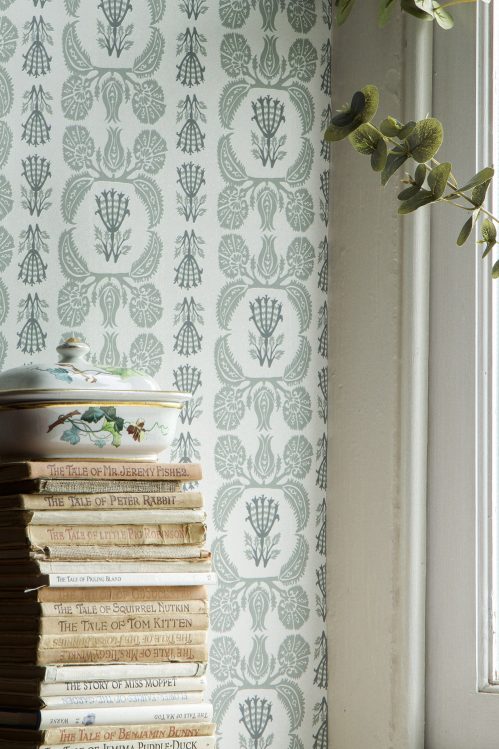 Ottoman-grey wallpaper by Charlotte Gaisford/Charis White interiors blog