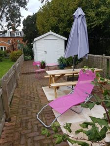 Exterior shot of Shed Home Office in Oxfordshire/Charis White Interiors blog