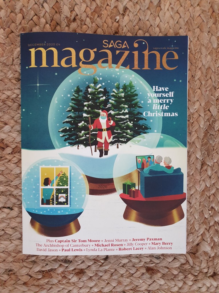 Saga magazine December 2020 issue on Charis White Interiors blog